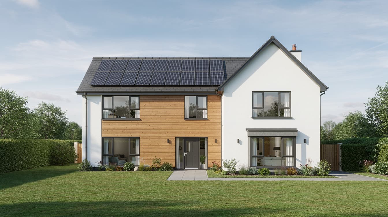 Modern A-rated Irish detached home with solar panels, timber cladding and triple-glazed windows