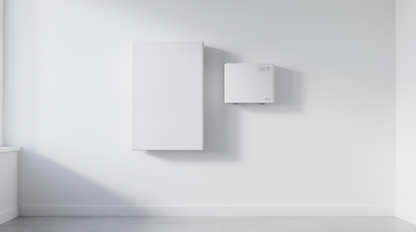 Home battery and inverter mounted in a utility room