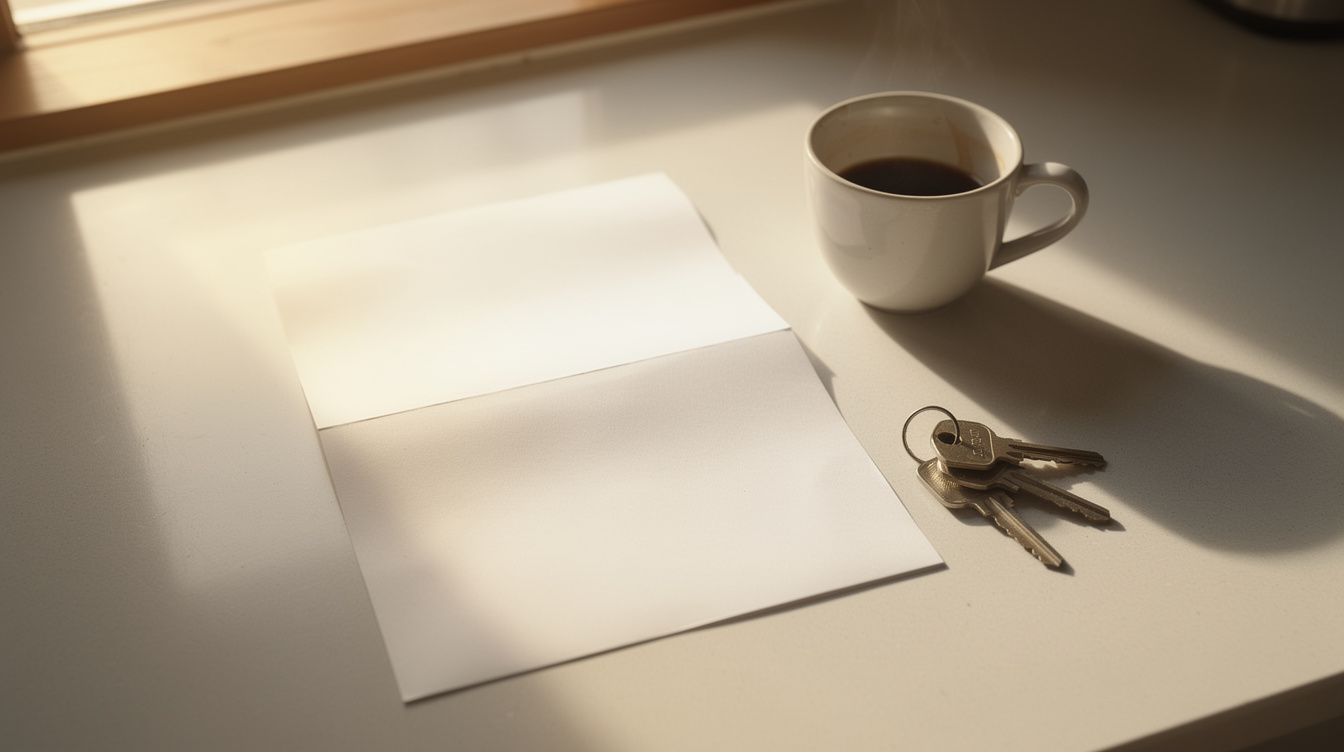 Electricity bill on kitchen counter showing top-right corner where MPRN is typically printed