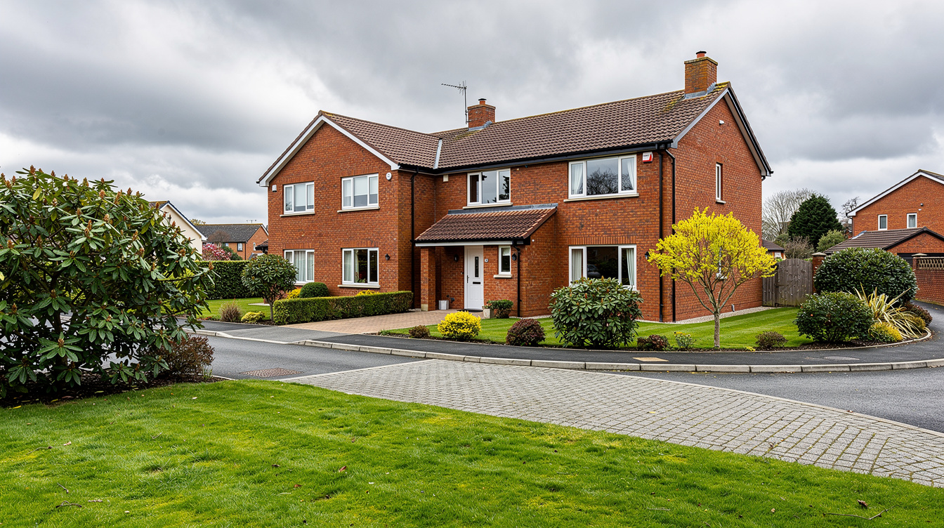 Modern red brick Irish semi-detached home on a suburban cul-de-sac awaiting BER assessment