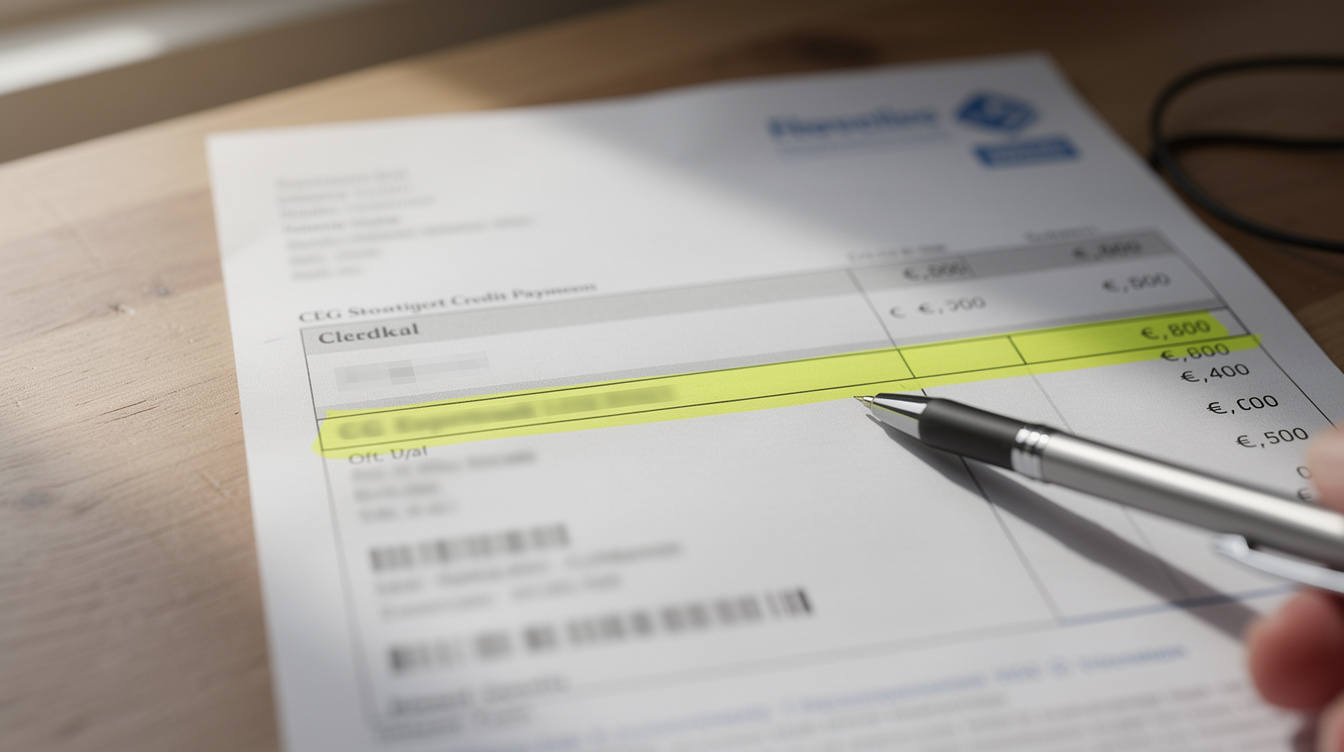 Electricity bill showing Clean Export Guarantee credit payment